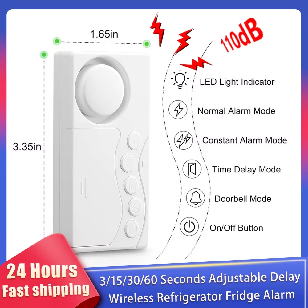 Wireless Door Sensor - Alarm pintu Freezer baru dengan penundaan
