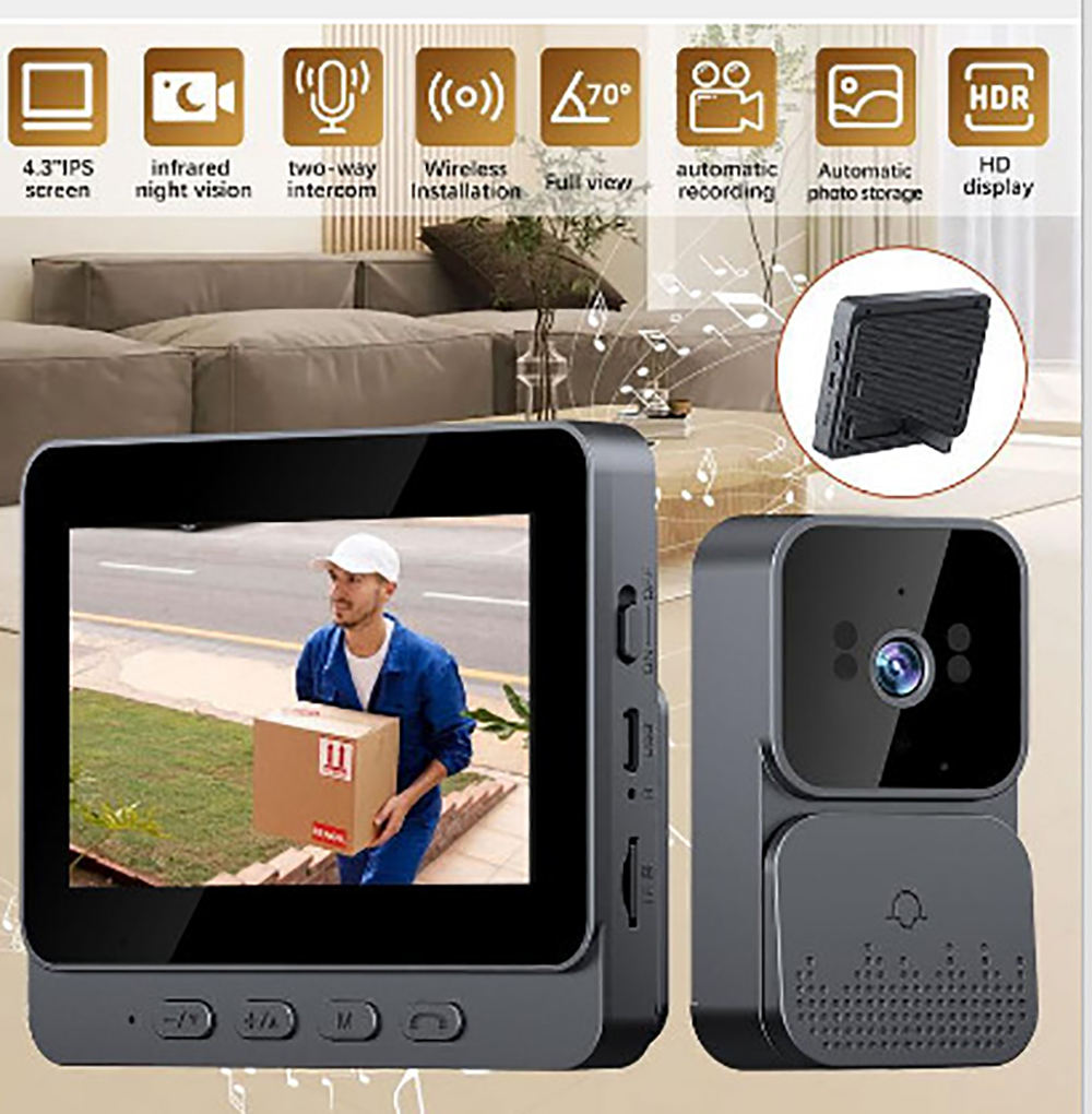 Smart Home Video - ﻿ Kamera Bel Pintu 4G, Kamera