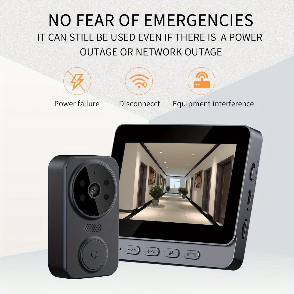 Smart Home Video - Layar IPS 4,3 inci, Interkom Video
