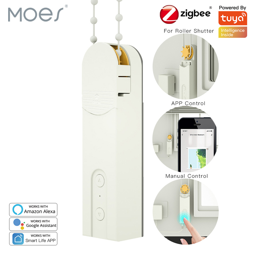 Smart Home Hub 2 - MOES roda tirai bermotor cerdas ZigBee,