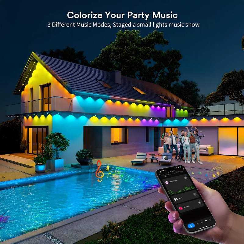 Lampu String LED RGBIC Pintar  - Smart Home Yellow ulasan dan harga