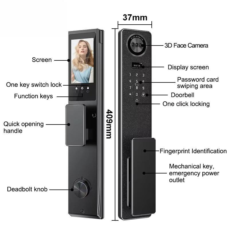 Kunci Pintu Pintar WiFi Tuya,  - Smart Home Door Lock ulasan dan harga