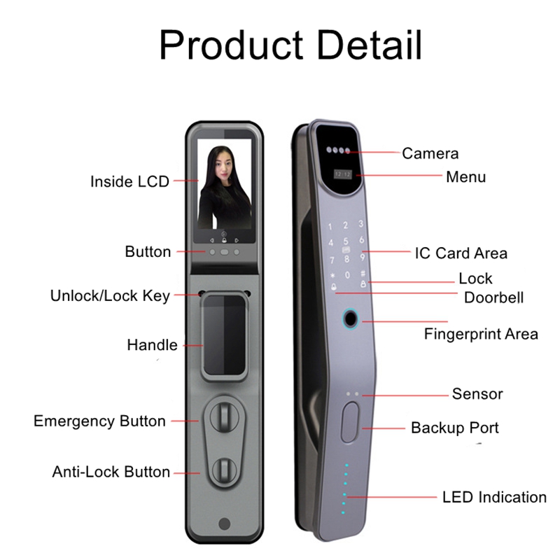 Tuya kunci pintu pintar sidik  - Smart Home Door Lock ulasan dan harga