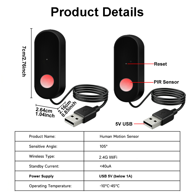 Sensor Gerak PIR WiFi Tuya, De - Smart Home Wiser ulasan dan harga