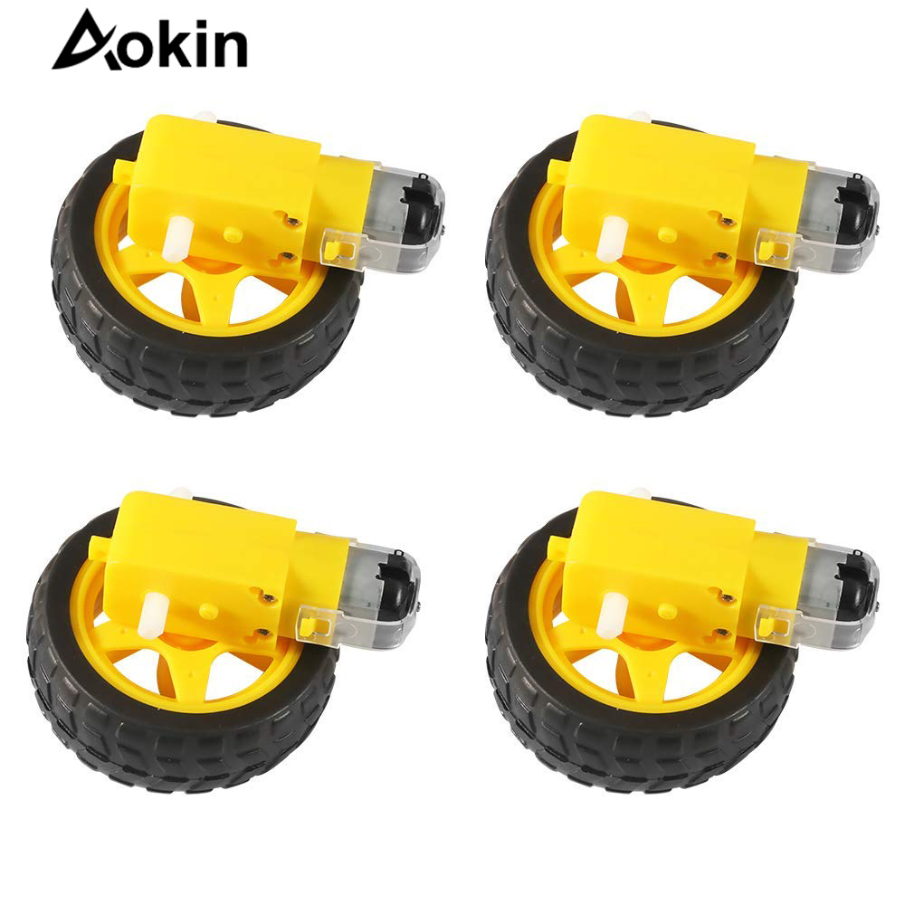4 Buah Motor Listrik DC + Roda - Smart Home Yellow ulasan dan harga