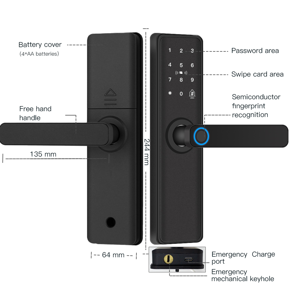 Kunci Pintu Pintar Kompatibel  - Smart Home Door Lock ulasan dan harga