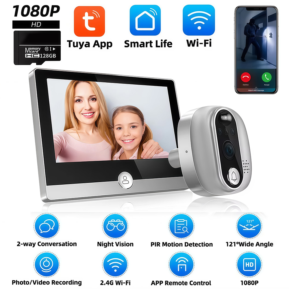Tuya kamera bel pintu WiFi 108 - Smart Home Wiser ulasan dan harga