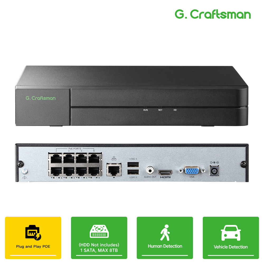 C-U,8CH POE Perekam Video Jari - Smart Home Microsoft ulasan dan harga