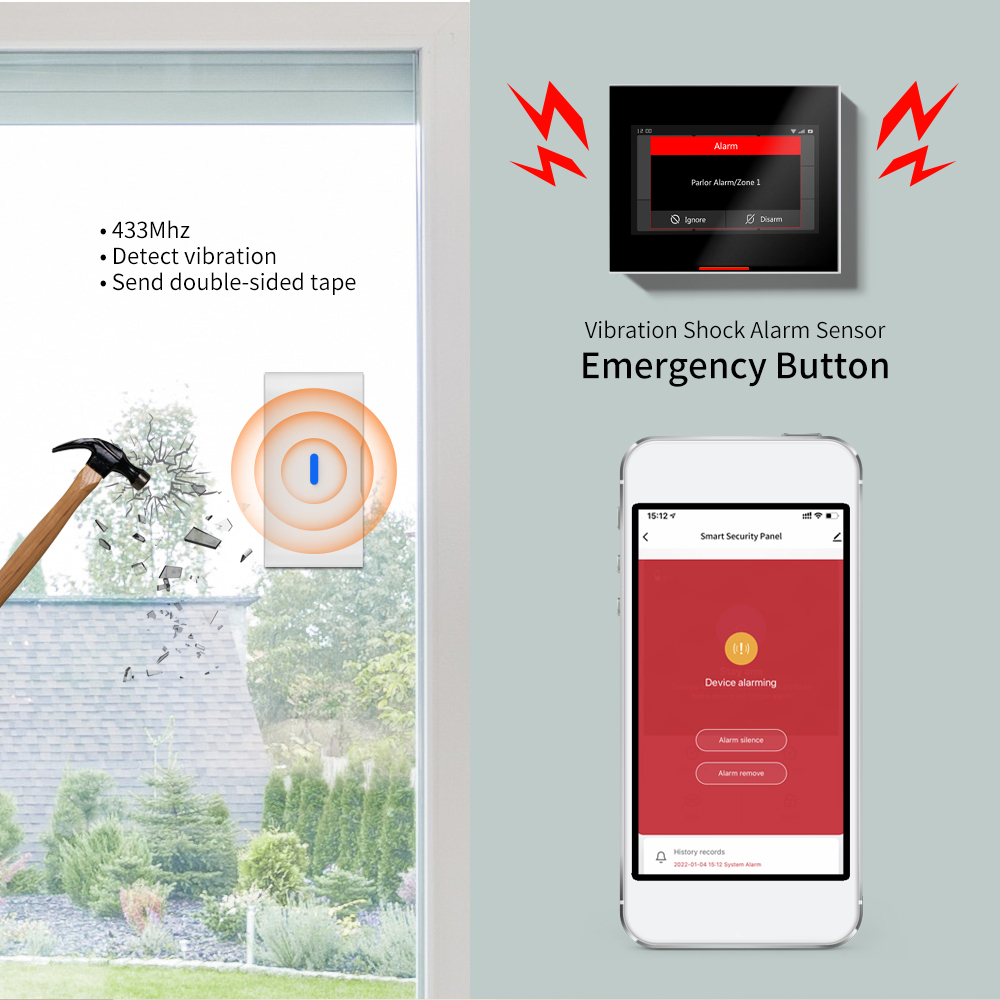 Sensor Getaran Pecah Kaca Nirk - Wireless Door Sensor ulasan dan harga