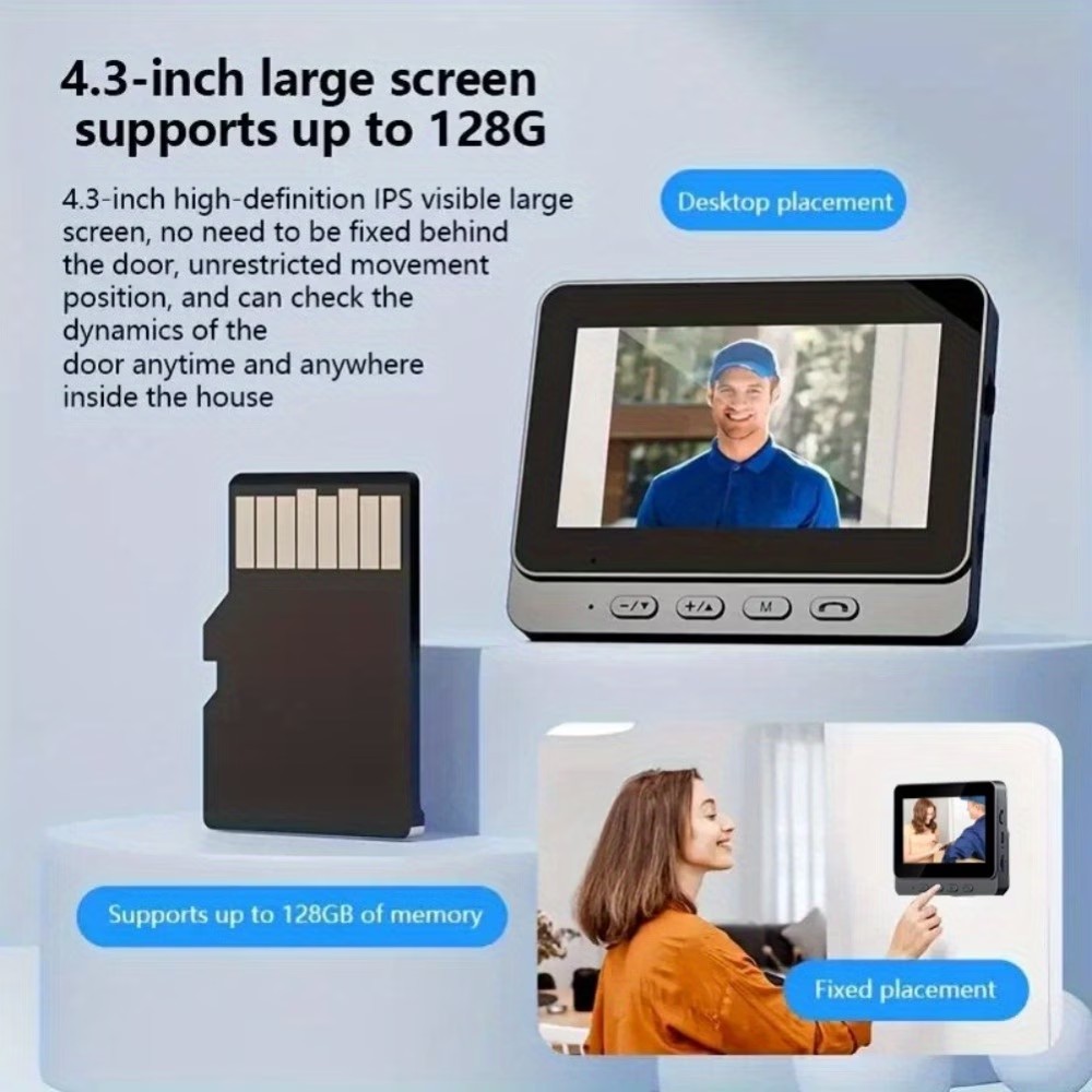 Layar IPS 4,3 inci, Interkom V - Smart Home Video ulasan dan harga