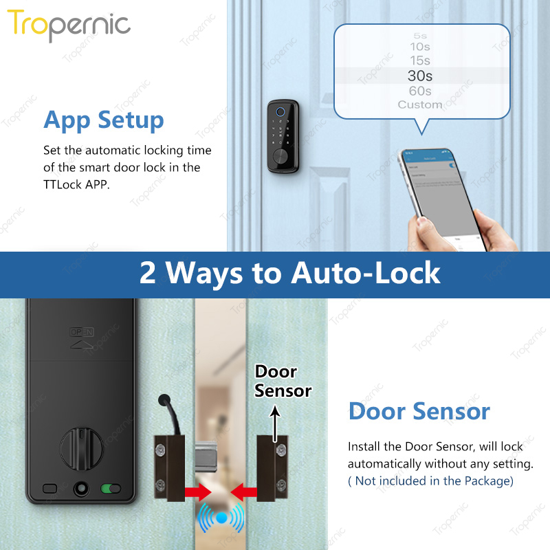 Zigbee Tuya kunci gerendel pin - Smart Home Door Lock ulasan dan harga